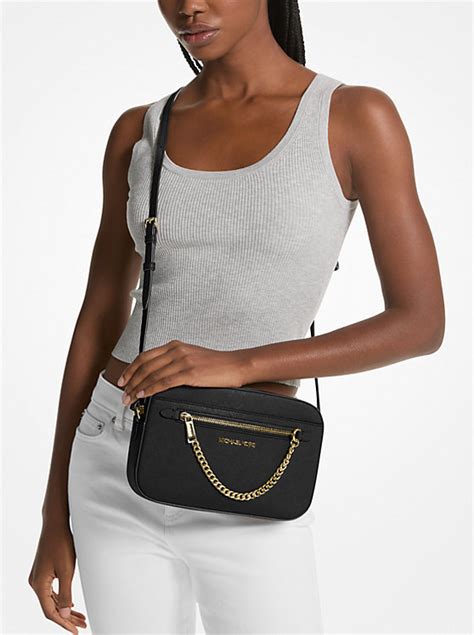 jet set large logo michael kors|Michael Kors large saffiano crossbody.